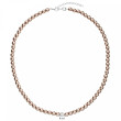 Perlový náhrdelník z umělých perel 32063.3 hnědá