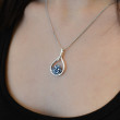 Dámský stříbrný náhrdelník 32075.3 blue style
