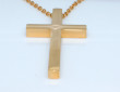 Zlatý náhrdelník kříž chirurgická ocel WJHC172-GD