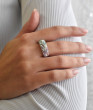 Elegantní stříbrný prsten s krystaly Swarovski 35031.3 mix barev