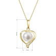 Perlový náhrdelník srdce 92PB00049