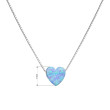 Stříbrný náhrdelník srdce 12048.3 světle modrá