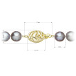 Perlový náhrdelník z říčních perel se zapínáním ze 14 karátového zlata 922028.3/9265A grey