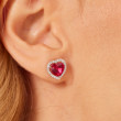 Náušnice srdíčka Brosway Fancy Passion Ruby FPR142