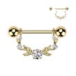 Piercing bradavky s přívěskem SEKSQ0151GD