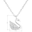 Stříbrný náhrdelník labuť se zirkony 12032.1 