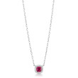 Stříbrný náhrdelník s jemným designem Brosway Fancy Passion Ruby FPR132