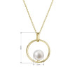 Zlatý náhrdelník s perlou 92P00041