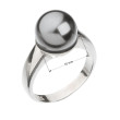Prsten s perlou Swarovski 35022.3 šedá