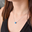 Dámský náhrdelník s opálem 12044.3 modrá