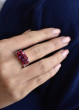 Elegantní dámský prsten Swarovski elements 35014.3 cherry