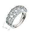 Dámský stříbrný prsten s kamínky Swarovski 35031.1 bílá