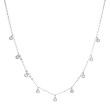 Stříbrný náhrdelník s 9 malými kulatými zirkónky 12056.1. crystal