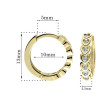 Zlaté dětské náušnice kroužky Cutie Jewellery C3341Z-rozměry
