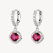 Visací stříbrné náušnice Brosway Fancy Passion Ruby FPR135