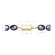 Perlový náramek z říčních perel se zapínáním ze 14 karátového zlata 923011.3/9267A peacock