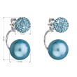 Náušnice perly s krystaly Swarovski 31179.3 modrá