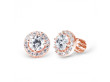 Náušnice pecky z růžového zlata Z60168R-White