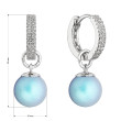 Náušnice perly stříbro 31298.3 světle modrá