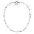 Perlový náhrdelník z pravých říčních perel bílý 22030.1