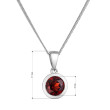 Stříbrný náhrdelník s pravým granátem 12081.3 garnet
