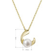 Elegantní náhrdelník s pravou říční perlou 22041.1 Au plating