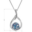Stříbrný náhrdelník Swarovski elements 32075.3 blue style