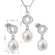 Souprava stříbrných perlových šperků 29003.1