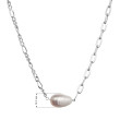 Náhrdelník s oválnou perlou 22049.1