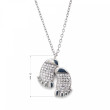 Stříbrný náhrdelník se zirkony 12036.1