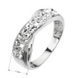 Stříbrný prsten s kamínky 35040.1