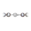Zapínání perlového náhrdelníku z bílého zlata 822028.3/9272B grey