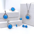 Stříbrné šperky s modrým opálem