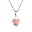 Luxusní náhrdelník s přívěskem ve tvaru srdce 32087.1 coral