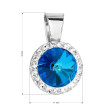 Stříbrný přívěsek s krystaly Swarovski 34251.5 modrá