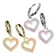 Náušnice z chirurgické oceli srdíčka SESE4655