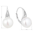 stříbrné perlové náušnice 21056.1