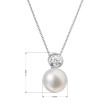 Perlový náhrdelník z bílého zlata 82PB00045