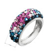 Stříbrný prsten s krystalky Swarovski 35031.4 modro-řůžová
