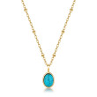 Pozlacený náhrdelník z chirurgické oceli s tyrkysem Brosway ESSENTIAL BNL132
