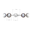 Perlový náhrdelník z říčních perel se zapínáním z bílého 14 karátového zlata 822028.3/9266B grey