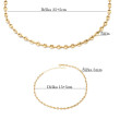 Zlaté ocelové šperky náhrdelník + náramek WJHN278-GD
