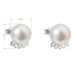 perlové náušnice se zirkony 21020.1