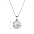 Perlový náhrdelník kytička s brilianty 82PB00036