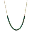 Moderní náhrdelník z pozlacené oceli a syntetického malachitu NSS1014M