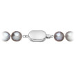 Zapínání perlového náhrdelníku z bílého zlata 822028.3/9269B grey