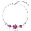 Náramek pro ženy stříbro s kamínky Swarovski 33112.3 fuchsia