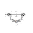 Piercing do bradavky se zirkonem SEKSQ0151