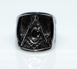 Ocelový prsten pro muže SEWJHZ43-Svobodní zednáři