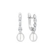 Visací perlové náušnice se zirkony SK25486ELW